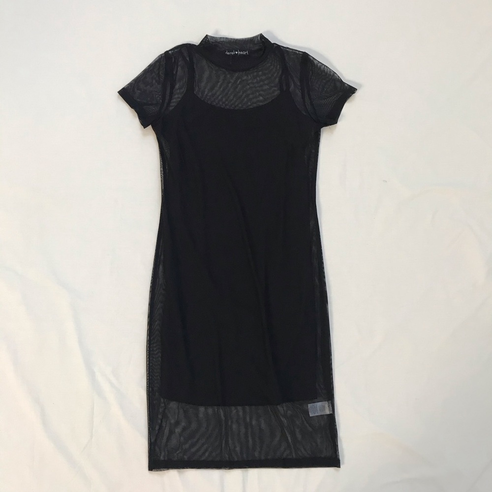 2/$25✨NWOT Derek Heart Mesh Dress